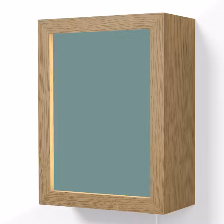 Serene - Teal - Blauw Light Box met kabel (Wandlamp) klein 929 -3d