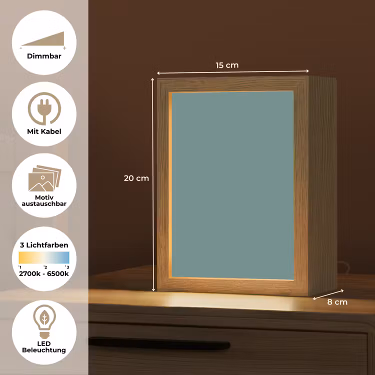 Serene - Teal - Blauw Light Box met kabel (Wandlamp) klein 929 -USP_websiteoverzichtDE