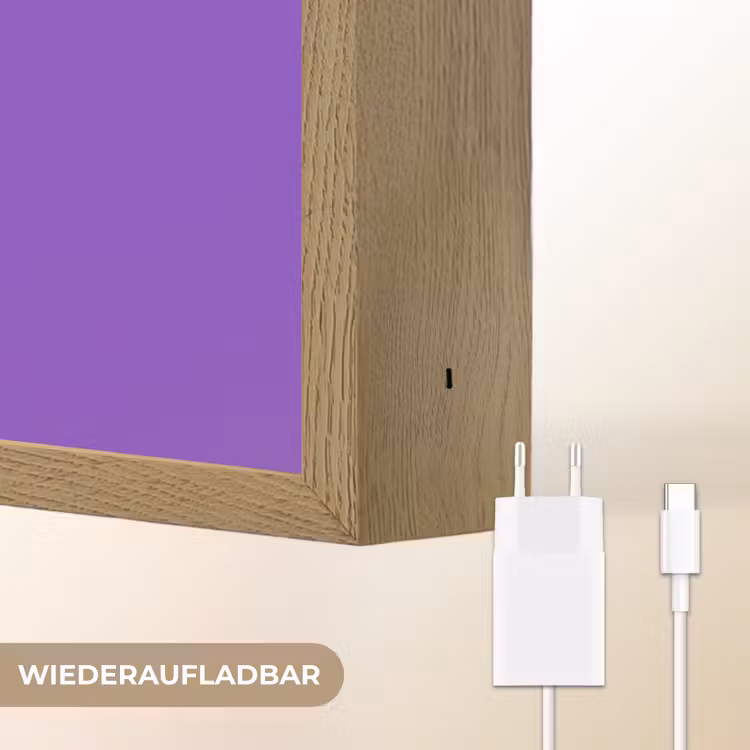 See the good - Oranje - Paars Light Box met batterij (Wandlamp) middel -USP_websiteoplaadbaarDE