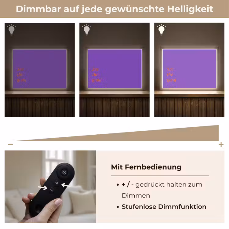See the good - Oranje - Paars Light Box met batterij (Wandlamp) middel -USP_dimbaarDE