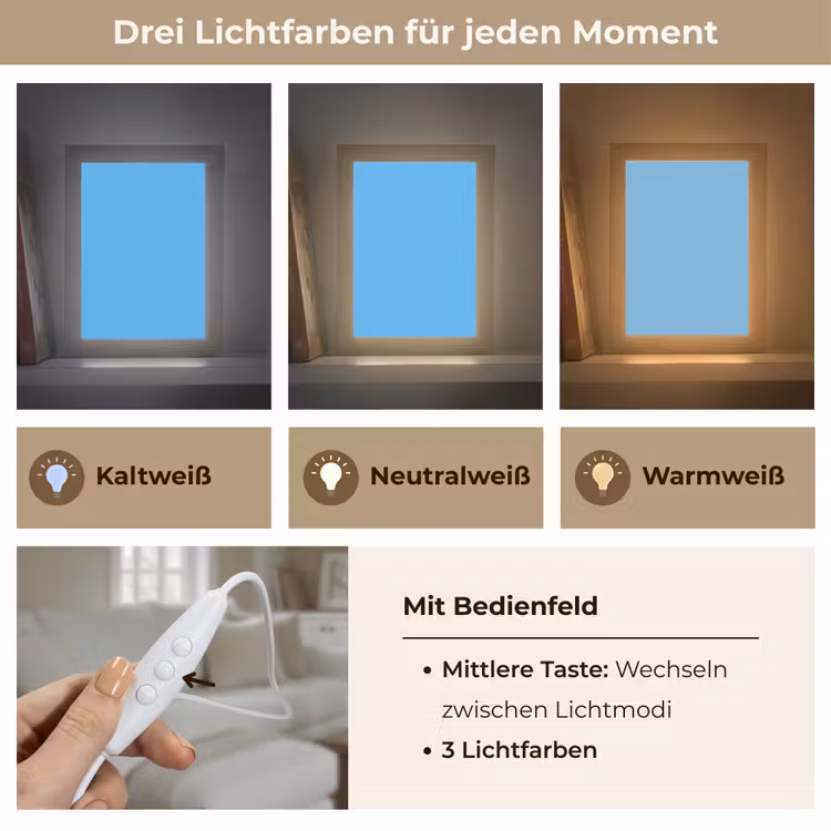 Sky - Blue - Blauw Light Box met kabel (Wandlamp) klein 929 -USP_lichtkleurDE