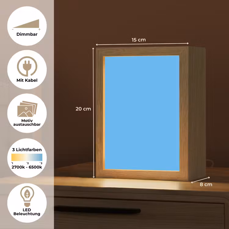 Sky - Blue - Blauw Light Box met kabel (Wandlamp) klein 929 -USP_websiteoverzichtDE