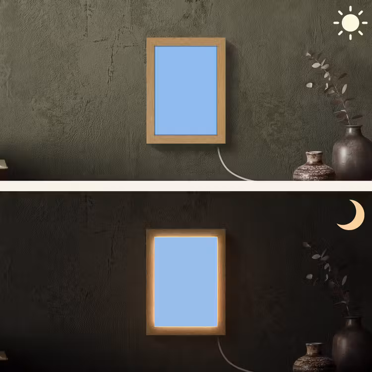 Sky - Glow - Blauw Light Box met kabel (Wandlamp) klein 929 -sfeer3