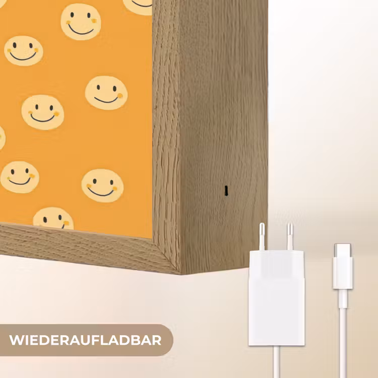 Smileys - Retro - Heel Light Box met batterij (Wandlamp) middel 907 -USP_websiteoplaadbaarDE