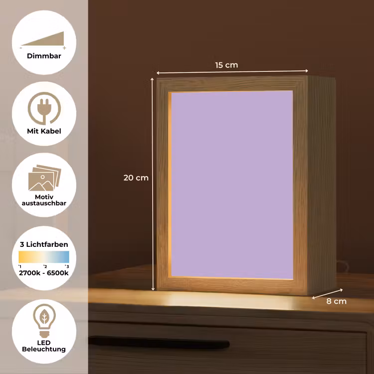 Soft - Lavender - Paars Light Box met kabel (Wandlamp) klein 929 -USP_websiteoverzichtDE