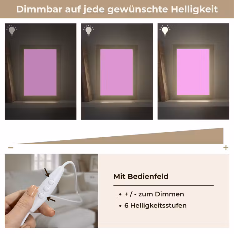 Soft - Lavender - Roze Light Box met kabel (Wandlamp) klein 929 -USP_dimbaarDE
