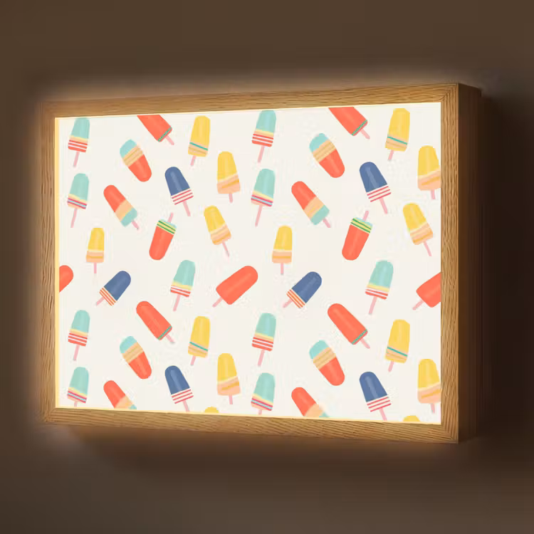 IJsjes - Speels - Kleurrijk Light Box met batterij (Wandlamp) middel 907 -z3d_website