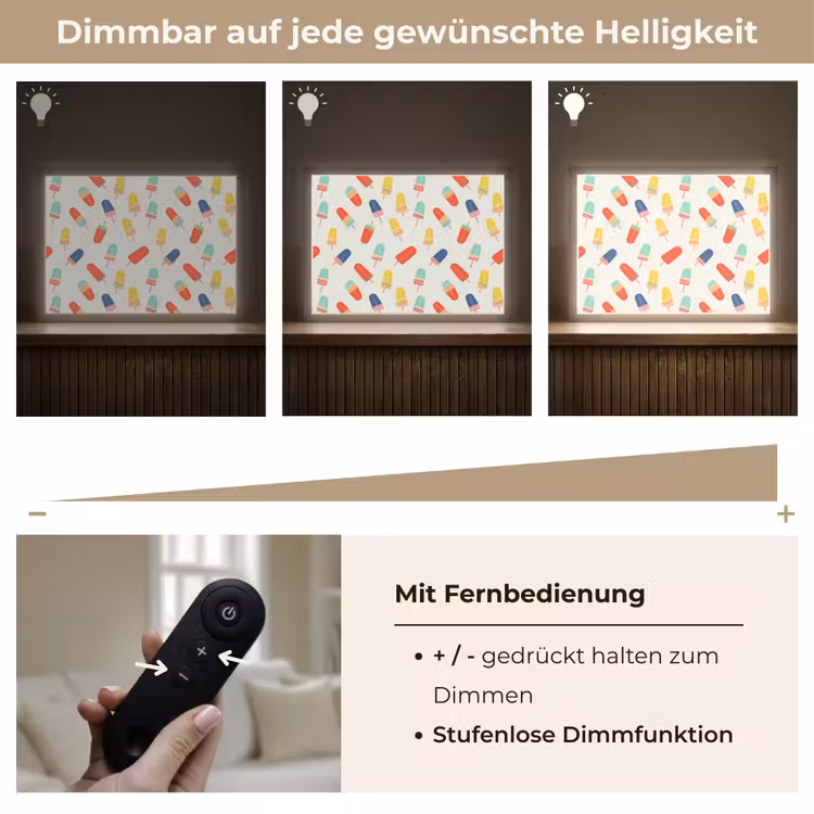 IJsjes - Speels - Kleurrijk Light Box met batterij (Wandlamp) middel 907 -USP_dimbaarDE