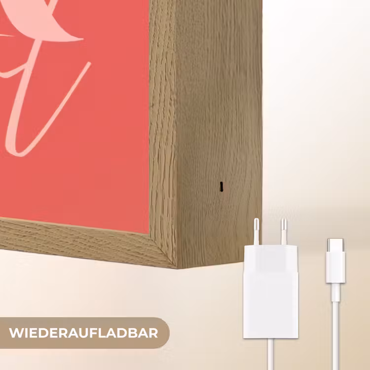 Star girl - Rood - Panter - Ster Light Box met batterij (Wandlamp) middel -USP_websiteoplaadbaarDE