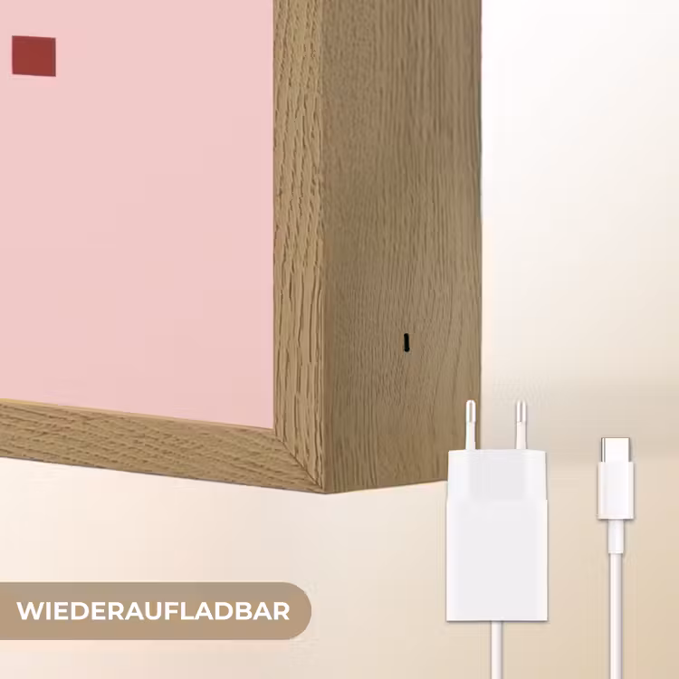 Statement - Krachtig - Roze Light Box met batterij (Wandlamp) middel -USP_websiteoplaadbaarDE
