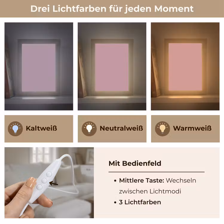 Dusty - Mauve - Paars Light Box met kabel (Wandlamp) klein 929 -USP_lichtkleurDE