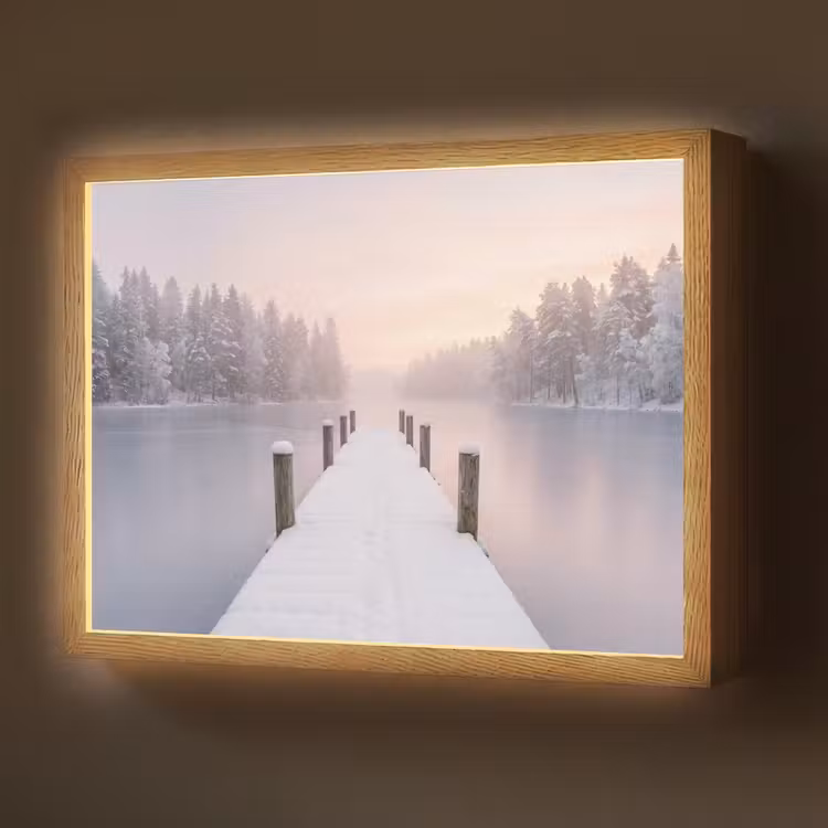 Steiger - Meer - Mist - Winter - Serene Light Box met batterij (Wandlamp) middel -z3d_website