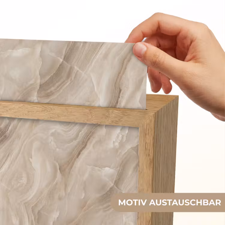 Steen - Golvend - Abstract - Beige Light Box met kabel (Wandlamp) klein -USP_websiteprintDE
