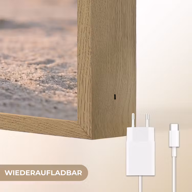 Stenen - Zand - Roze Light Box met batterij (Wandlamp) middel -USP_websiteoplaadbaarDE