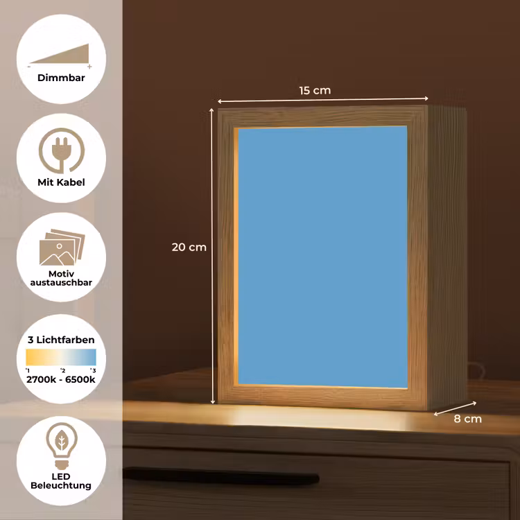 Steel - Blue - Blauw Light Box met kabel (Wandlamp) klein 929 -USP_websiteoverzichtDE