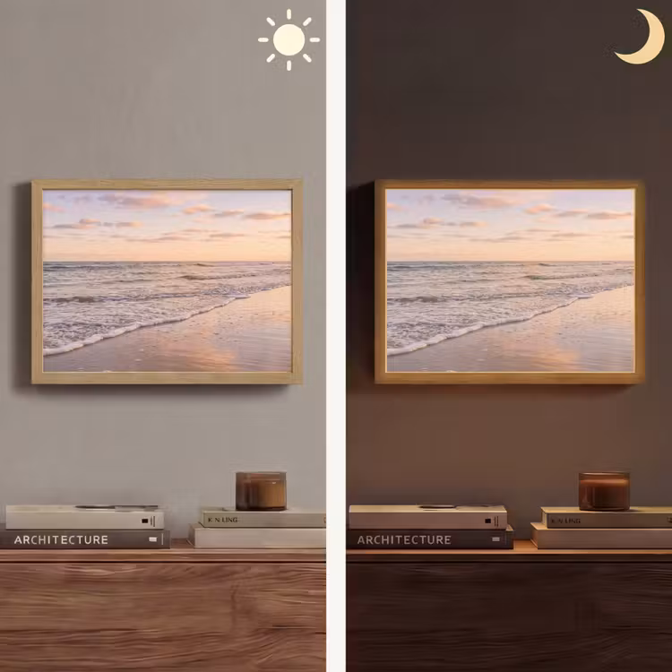 Strand - Branding - Wolken Light Box met batterij (Wandlamp) middel -sfeer3