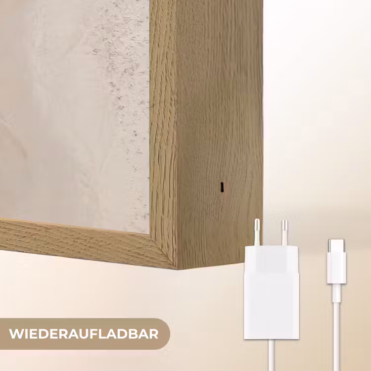 Strand - Zee - Golven Light Box met batterij (Wandlamp) middel -USP_websiteoplaadbaarDE