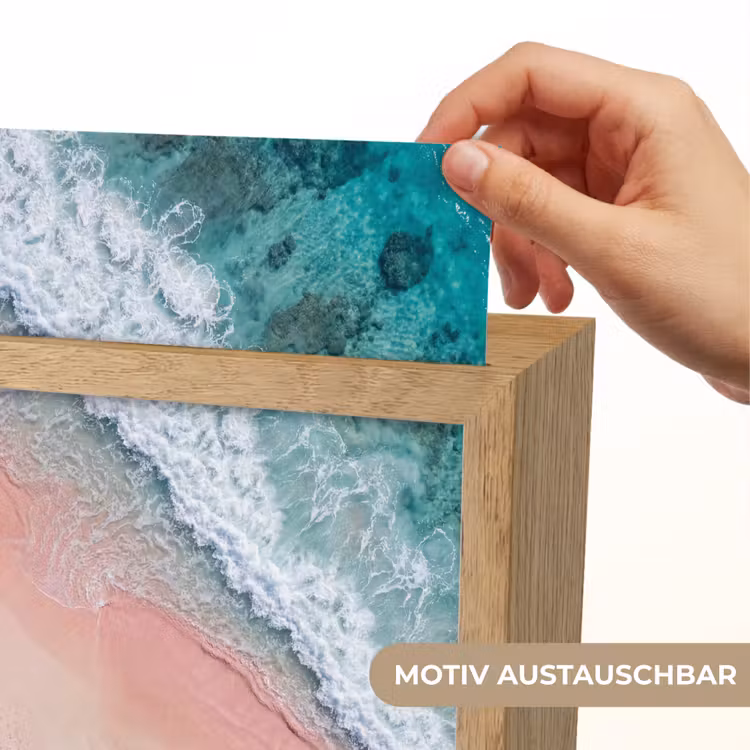 Strand - Oceaan - Golven - Roze Zand - Natuur Light Box met kabel (Wandlamp) klein -USP_websiteprintDE