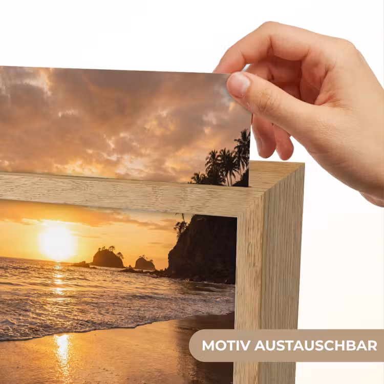 Strand - Zonsondergang - Natuur - Tropisch - Oranje Light Box met kabel (Wandlamp) klein -USP_websiteprintDE
