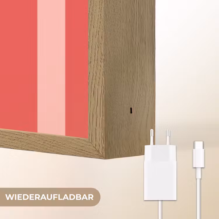 Strepen - Rood - Try again Light Box met batterij (Wandlamp) middel -USP_websiteoplaadbaarDE