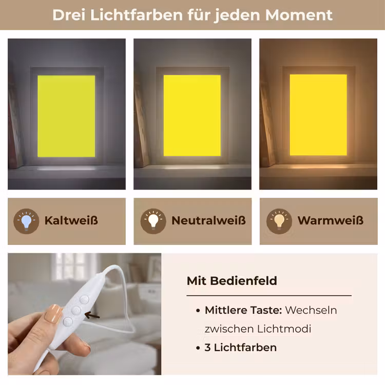 Sunshine - Glow - Geel Light Box met kabel (Wandlamp) klein 929 -USP_lichtkleurDE