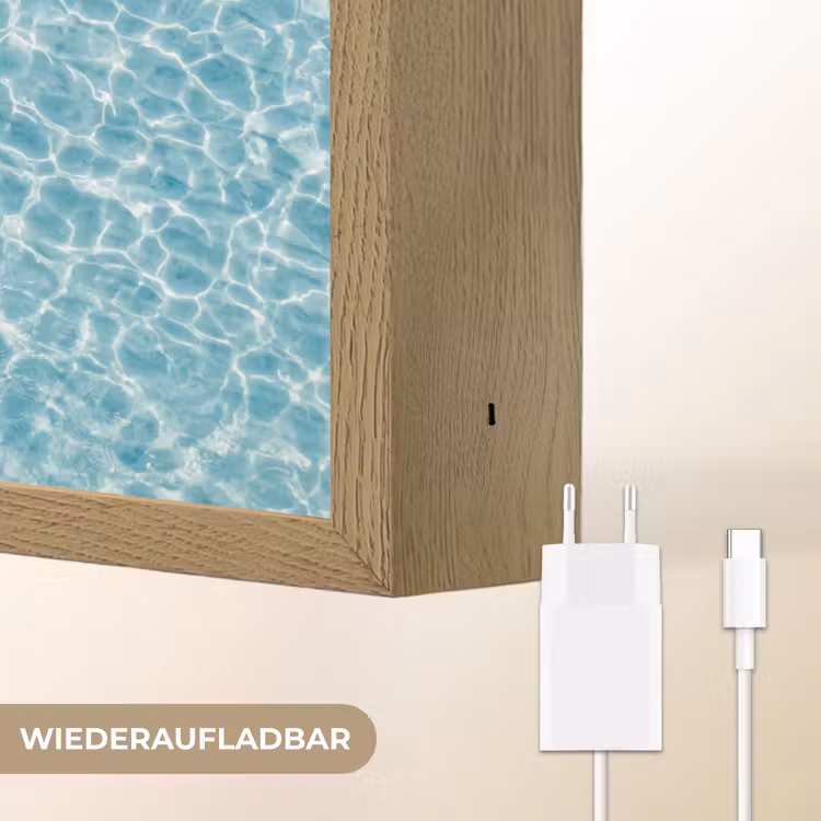 Surfboard - Water - Badpak - Oranje Light Box met batterij (Wandlamp) middel -USP_websiteoplaadbaarDE