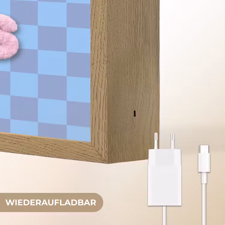 Sweet dreams - Vierkanten - Roze - Blauw Light Box met batterij (Wandlamp) middel -USP_websiteoplaadbaarDE