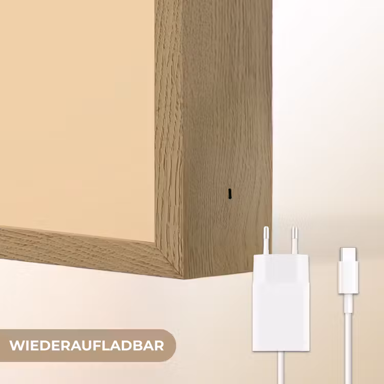 Swag - Bruin - Beige Light Box met batterij (Wandlamp) middel -USP_websiteoplaadbaarDE