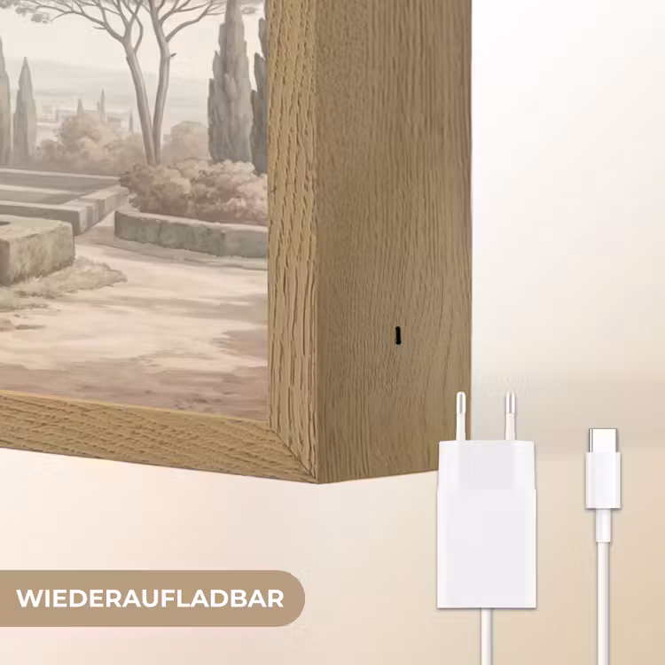 Vallei - Tuin - Natuur - Groen Light Box met batterij (Wandlamp) middel -USP_websiteoplaadbaarDE