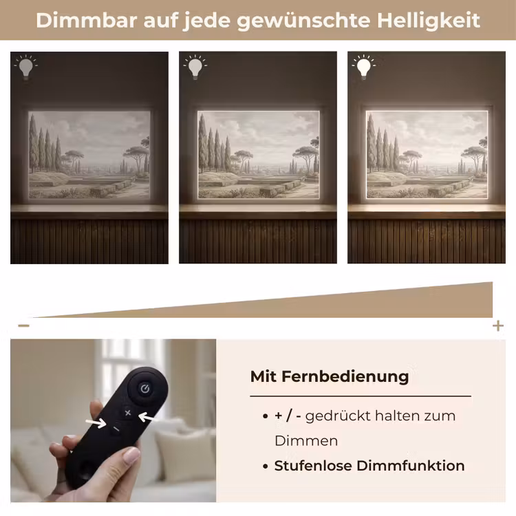 Vallei - Tuin - Natuur - Groen Light Box met batterij (Wandlamp) middel -USP_dimbaarDE