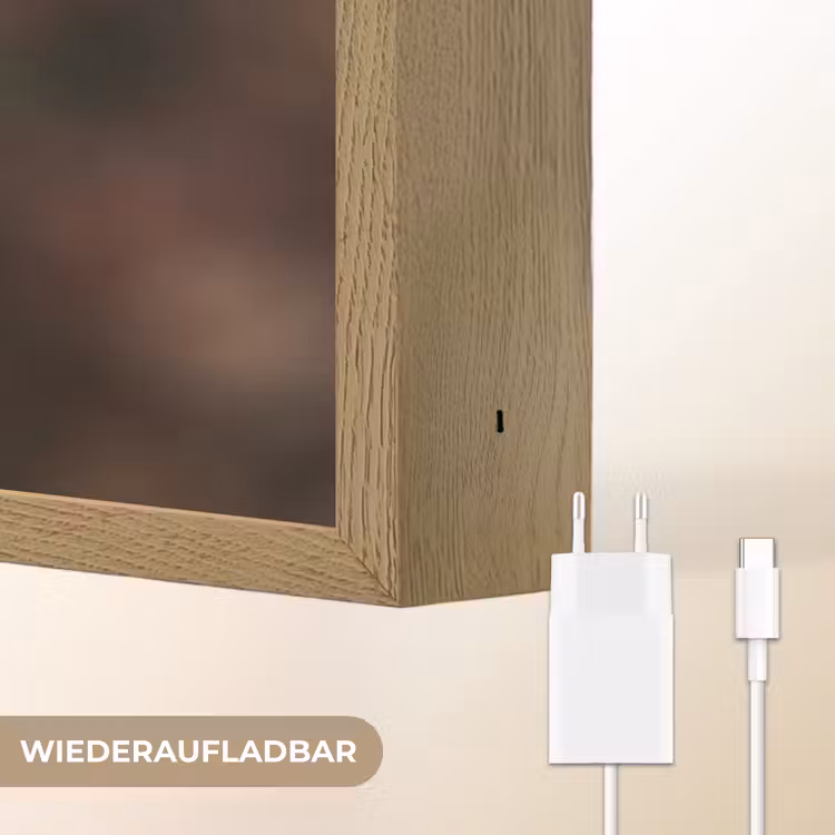 Dennenappel - Bos - Herfst - Bruin - Sfeervol Light Box met batterij (Wandlamp) middel -USP_websiteoplaadbaarDE