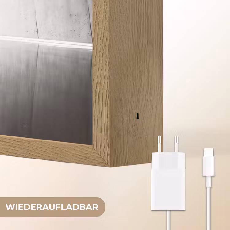 Danser - Silhouette - Kunst - Modern - Zwart-wit Light Box met batterij (Wandlamp) middel -USP_websiteoplaadbaarDE