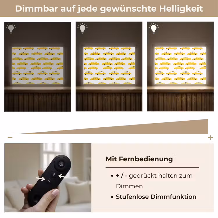 Taxi - Iconisch - Geel Light Box met batterij (Wandlamp) middel 907 -USP_dimbaarDE