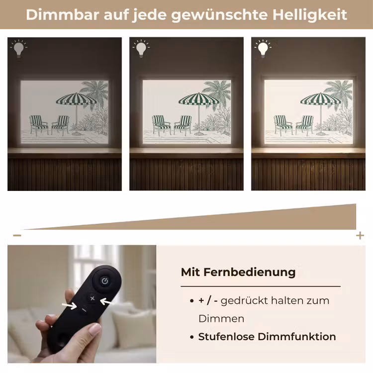 Terras - Illustratie - Groen Light Box met batterij (Wandlamp) middel -USP_dimbaarDE
