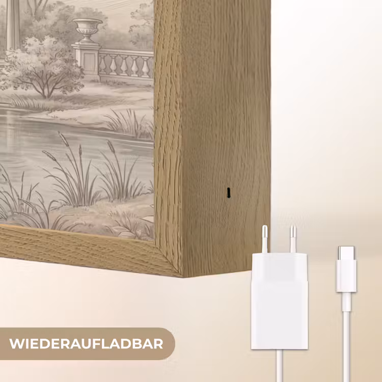 Terras - Water - Natuur - Landschap Light Box met batterij (Wandlamp) middel -USP_websiteoplaadbaarDE
