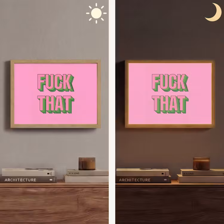 Tekst - Bold - Roze Light Box met batterij (Wandlamp) middel -sfeer3