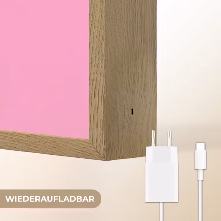 Tekst - Bold - Roze Light Box met batterij (Wandlamp) middel -USP_websiteoplaadbaarDE