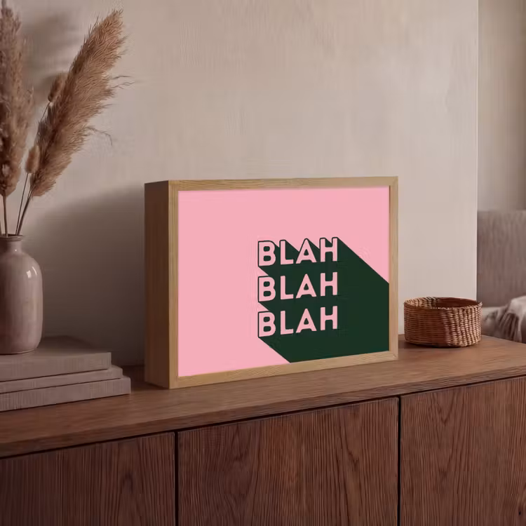 Tekst - Grafisch - Groen - Schaduw Light Box met batterij (Wandlamp) middel -sfeer2