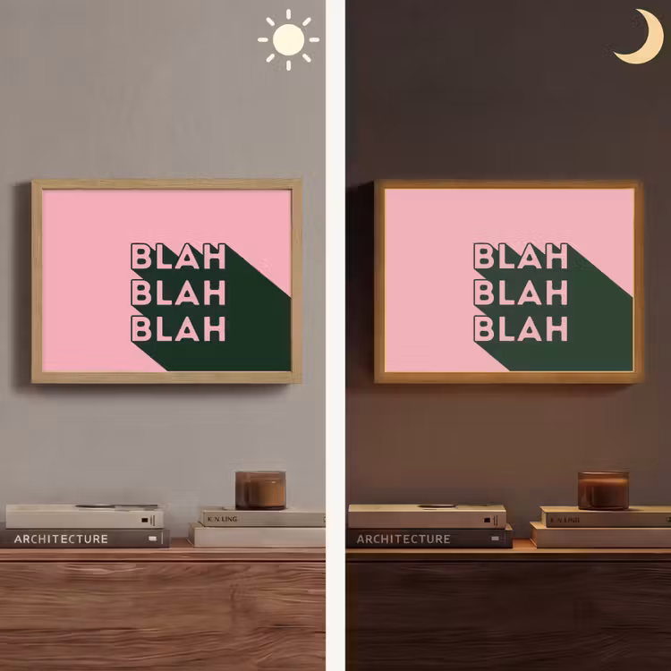 Tekst - Grafisch - Groen - Schaduw Light Box met batterij (Wandlamp) middel -sfeer3
