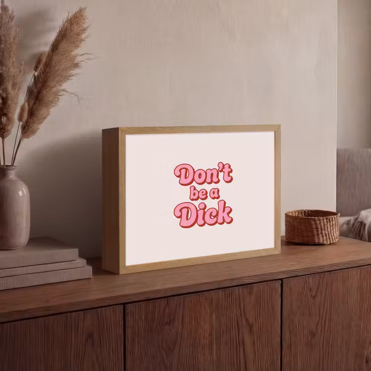 Tekst - Boodschap - Roze Light Box met batterij (Wandlamp) middel -sfeer2