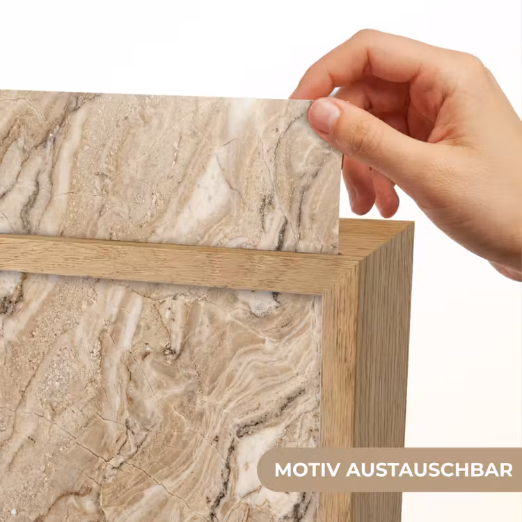 Textuur - Aders - Abstract - Modern - Beige Light Box met kabel (Wandlamp) klein -USP_websiteprintDE