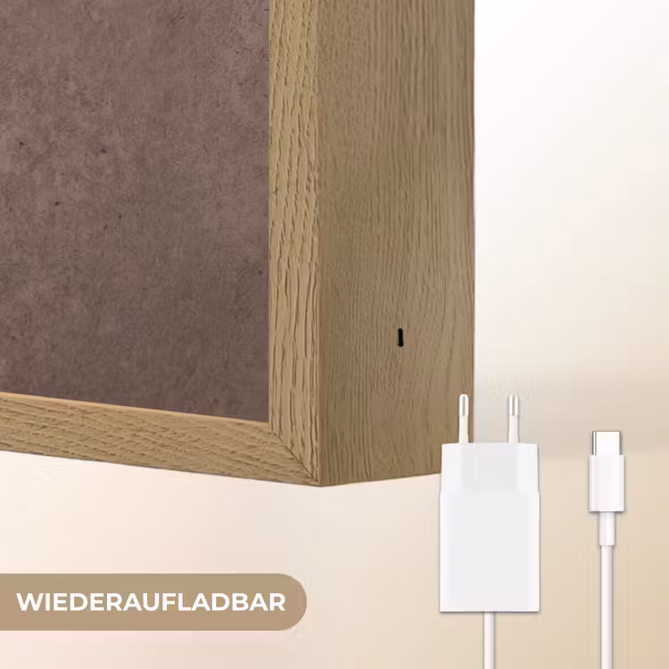 Textuur - Beton - Abstract - Donker - Bruin Light Box met batterij (Wandlamp) middel -USP_websiteoplaadbaarDE