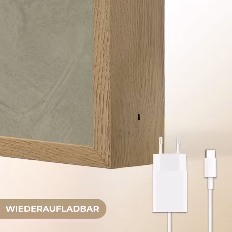 Textuur - Betonlook - Achtergrond - Modern - Groen Light Box met batterij (Wandlamp) middel -USP_websiteoplaadbaarDE
