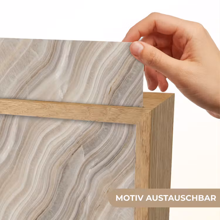 Textuur - Golvend - Abstract - Modern - Beige Light Box met kabel (Wandlamp) klein -USP_websiteprintDE