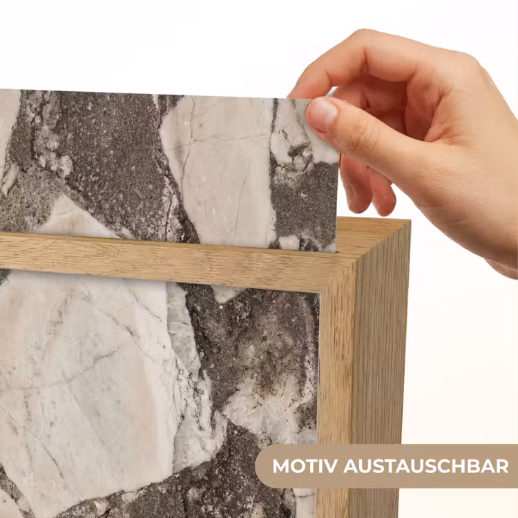 Textuur - Marmer - Abstract - Beige - Bruin Light Box met kabel (Wandlamp) klein -USP_websiteprintDE