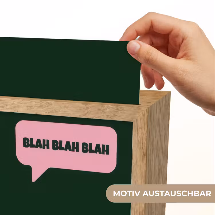 Tekstwolk - BLAH BLAH BLAH - Roze Light Box met kabel (Wandlamp) klein -USP_websiteprintDE