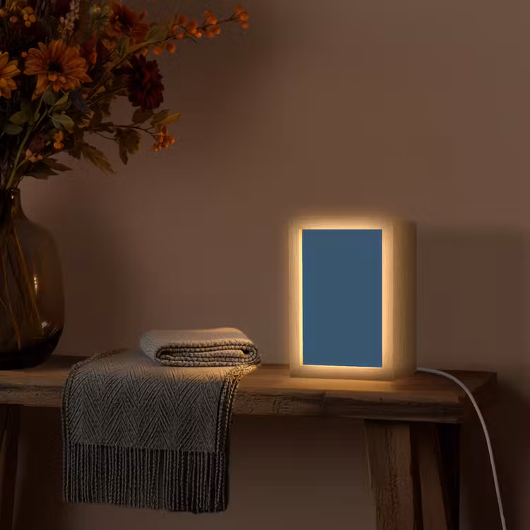 Deep - Ocean - Blauw Light Box met kabel (Wandlamp) klein 929 -sfeer4