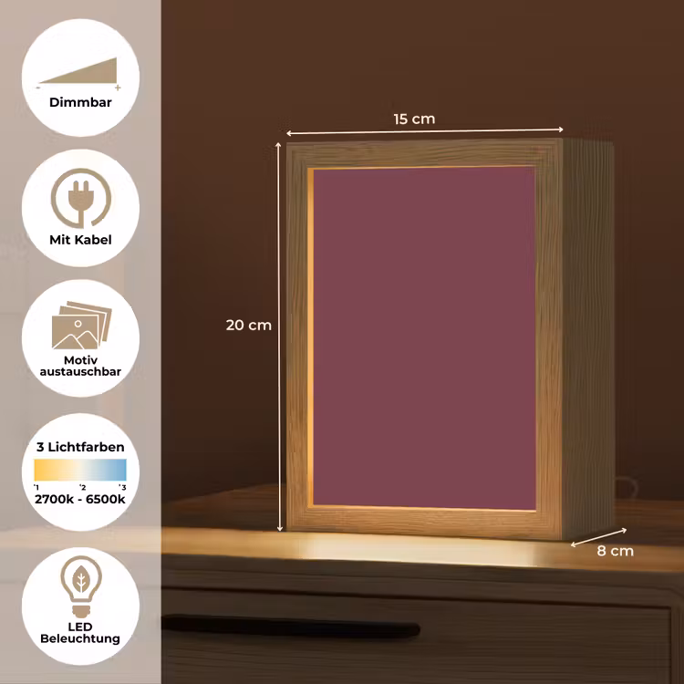 Deep - Plum - Paars Light Box met kabel (Wandlamp) klein 929 -USP_websiteoverzichtDE