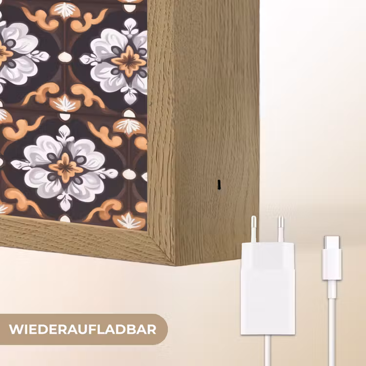 traditioneel - Element - Kleurrijk Light Box met batterij (Wandlamp) middel 907 -USP_websiteoplaadbaarDE