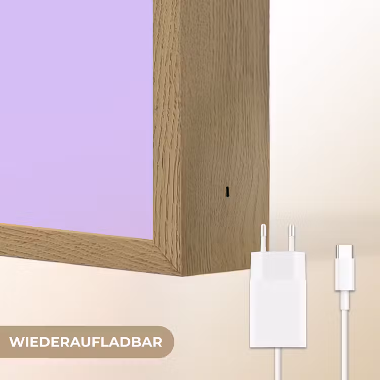 Dream - Paars - Typografisch Light Box met batterij (Wandlamp) middel -USP_websiteoplaadbaarDE